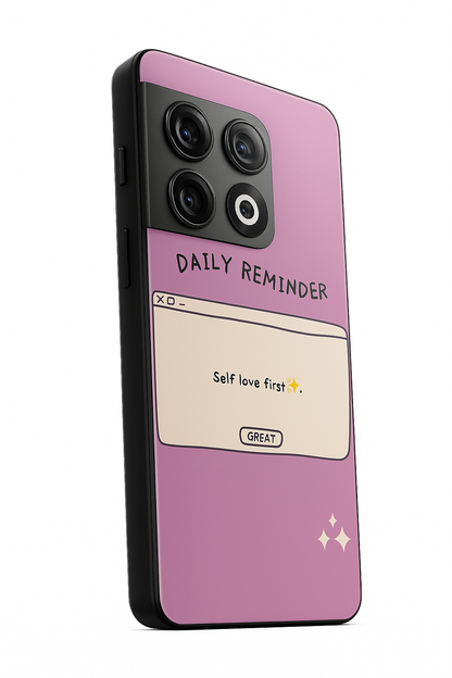 Daily Reminder -2 Glass Back Cover For One Plus 13, 12, 11, 10, Nord Series