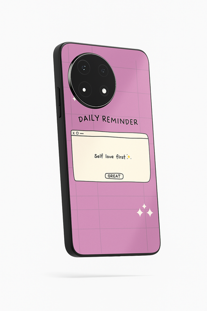 Daily Reminder -2 Glass Back Cover For One Plus 13, 12, 11, 10, Nord Series