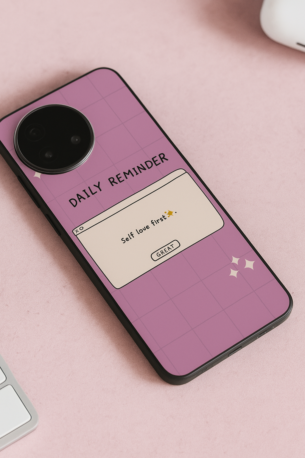 Daily Reminder -2 Glass Back Cover For One Plus 13, 12, 11, 10, Nord Series