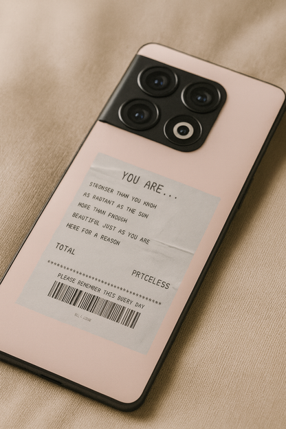 You Are Enough Glass Back Cover For One Plus 13, 12, 11, 10, Nord Series