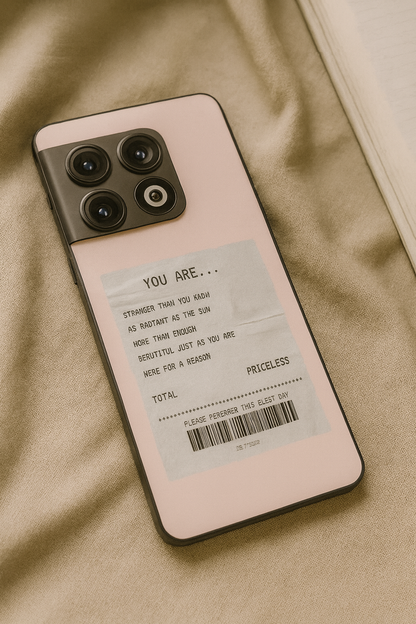 You Are Enough Glass Back Cover For One Plus 13, 12, 11, 10, Nord Series