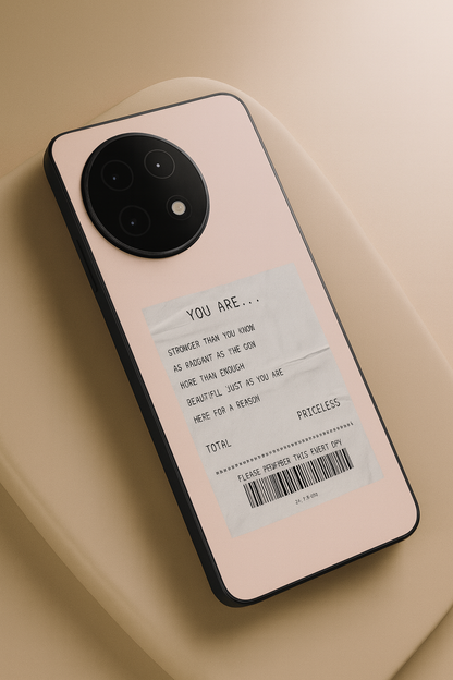 You Are Enough Glass Back Cover For One Plus 13, 12, 11, 10, Nord Series