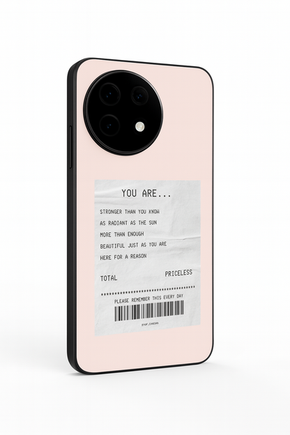 You Are Enough Glass Back Cover For One Plus 13, 12, 11, 10, Nord Series