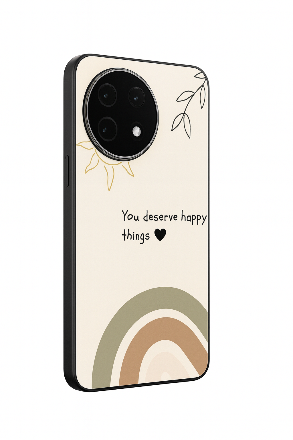 Happy Things Glass Back Cover For One Plus 13, 12, 11, 10, Nord Series