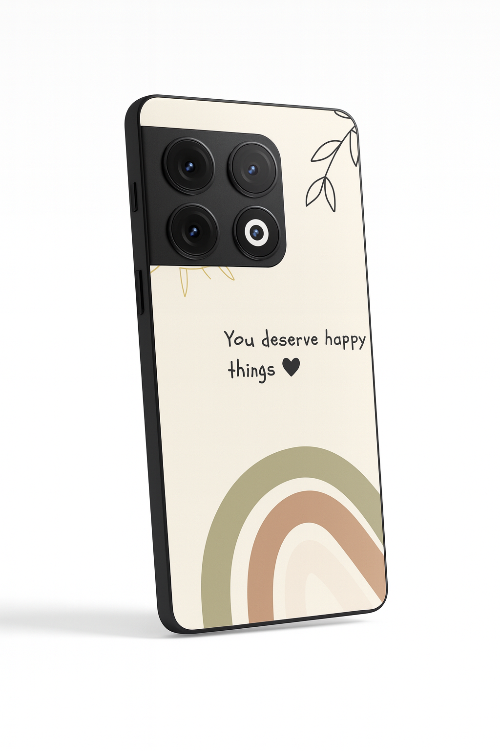 Happy Things Glass Back Cover For One Plus 13, 12, 11, 10, Nord Series