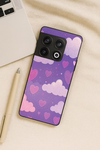 Lavender Skies Glass Back Cover For One Plus 13, 12, 11, 10, Nord Series