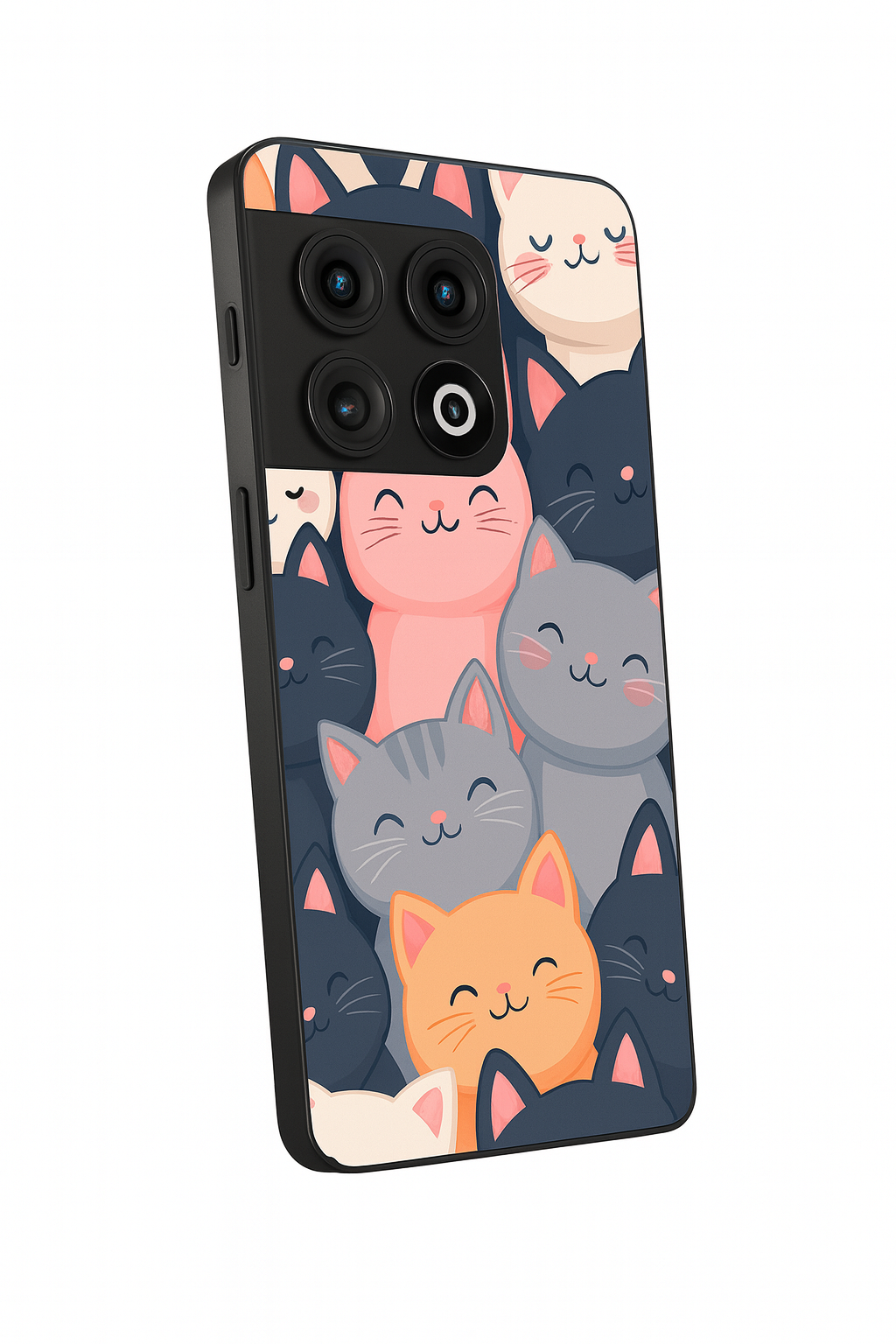Meow Mix Glass Back Cover For One Plus 13, 12, 11, 10, Nord Series