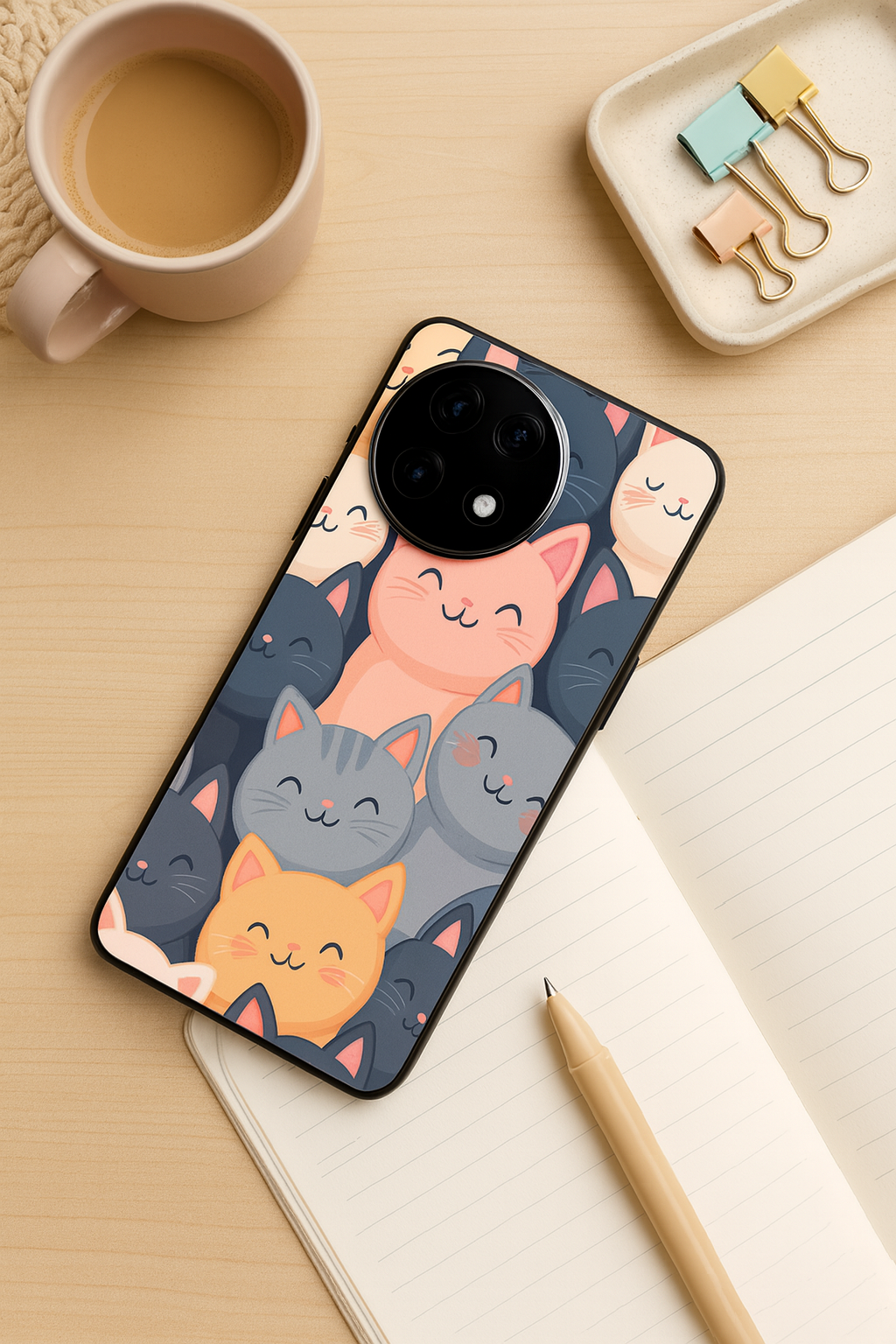 Meow Mix Glass Back Cover For One Plus 13, 12, 11, 10, Nord Series
