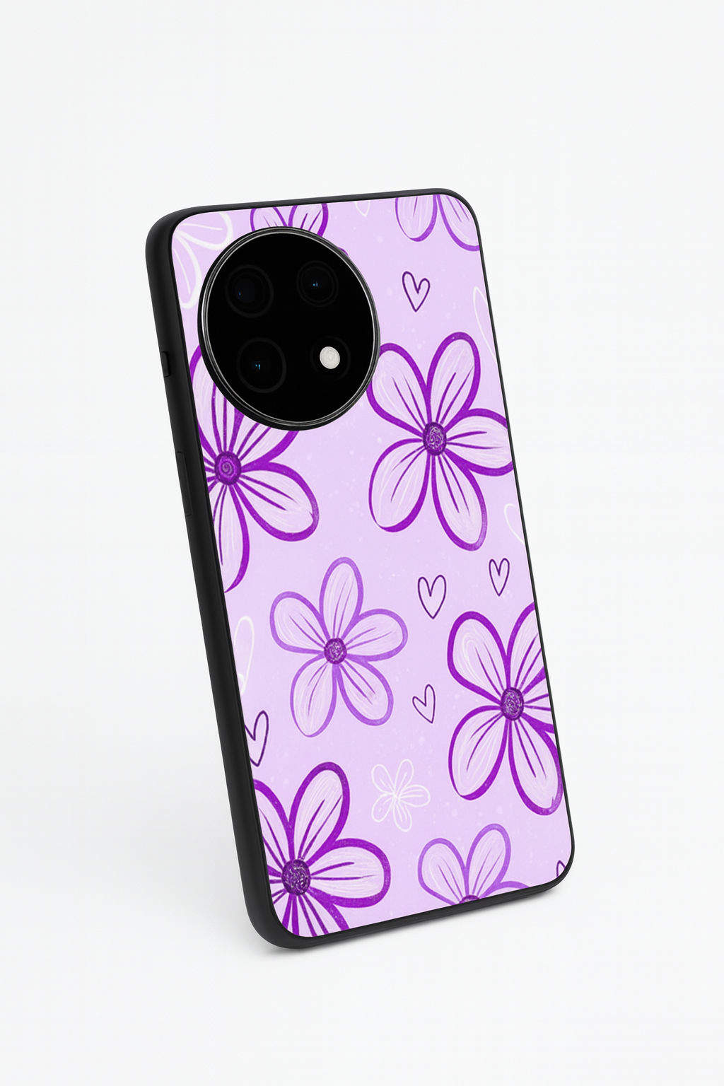 Lilac Bloom Glass Back Cover For One Plus 13, 12, 11, 10, Nord Series