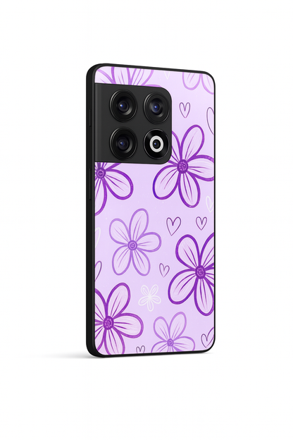 Lilac Bloom Glass Back Cover For One Plus 13, 12, 11, 10, Nord Series