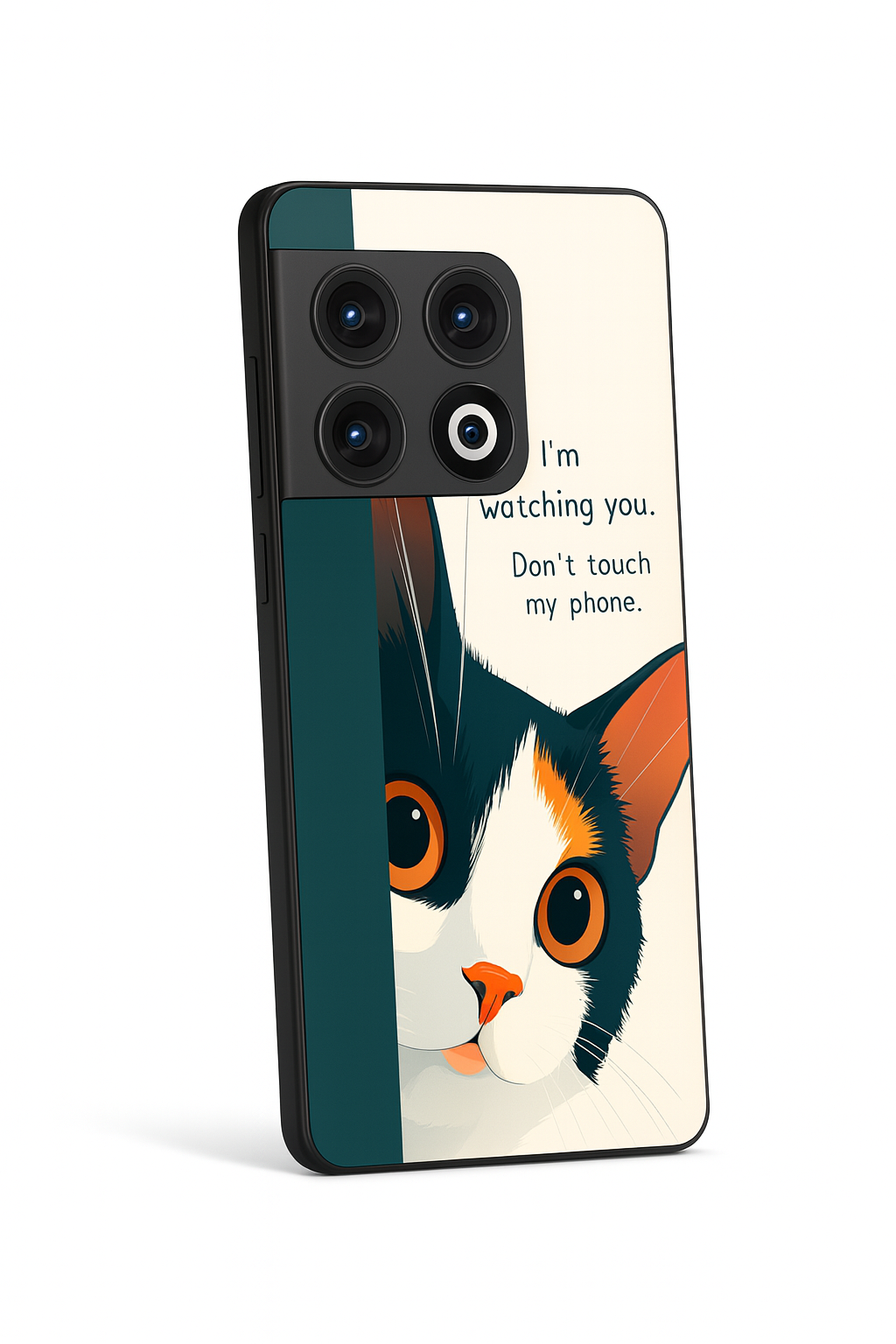 Sassy Cat Glass Back Cover For One Plus 13, 12, 11, 10, Nord Series