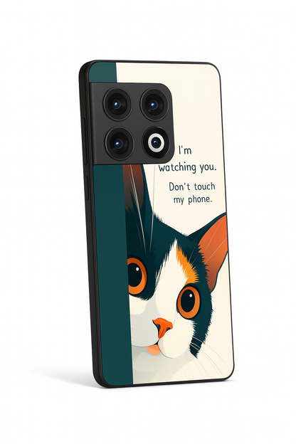 Sassy Cat Glass Back Cover For One Plus 13, 12, 11, 10, Nord Series
