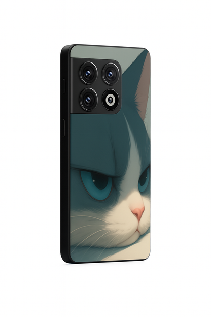 The Grump Cat Glass Back Cover For One Plus 13, 12, 11, 10, Nord Series