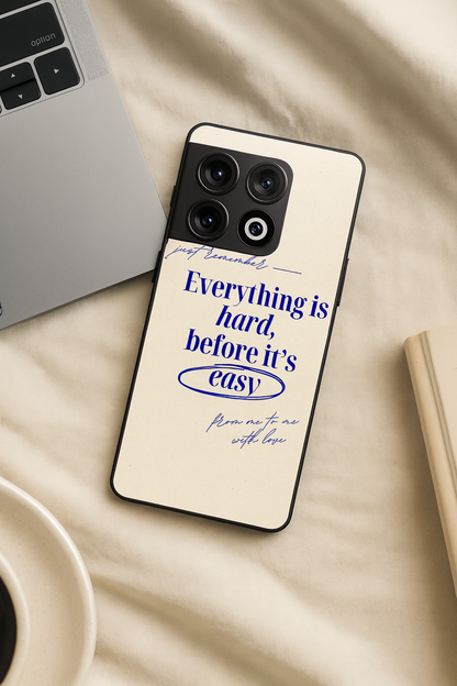 Soft Reminder Glass Back Cover For One Plus 13, 12, 11, 10, Nord Series