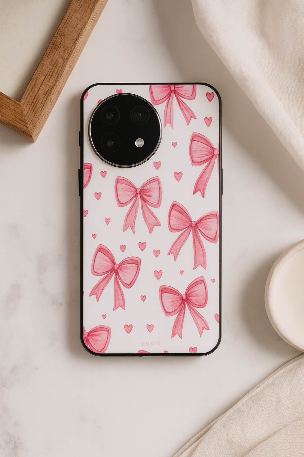 Bow Bliss Premium Glass Back Cover For One Plus 13, 12, 11, 10, Nord Series