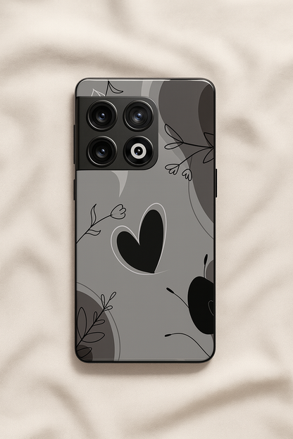 Muted Hearts Glass Back Cover For One Plus 13, 12, 11, 10, Nord Series