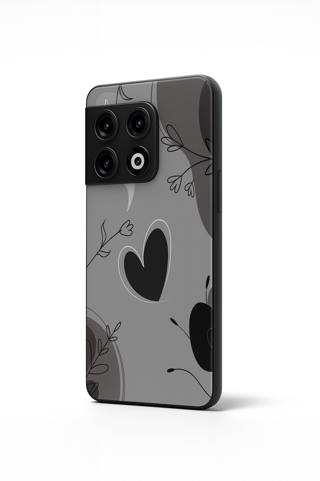 Muted Hearts Glass Back Cover For One Plus 13, 12, 11, 10, Nord Series