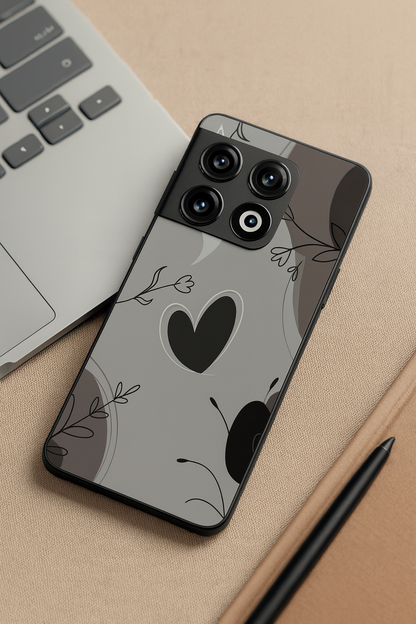 Muted Hearts Glass Back Cover For One Plus 13, 12, 11, 10, Nord Series