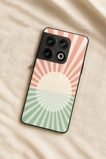 Sunburst Glow Glass Back Cover For One Plus 13, 12, 11, 10, Nord Series