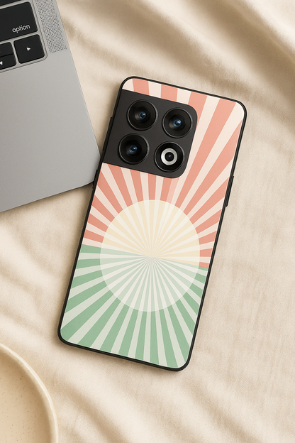 Sunburst Glow Glass Back Cover For One Plus 13, 12, 11, 10, Nord Series
