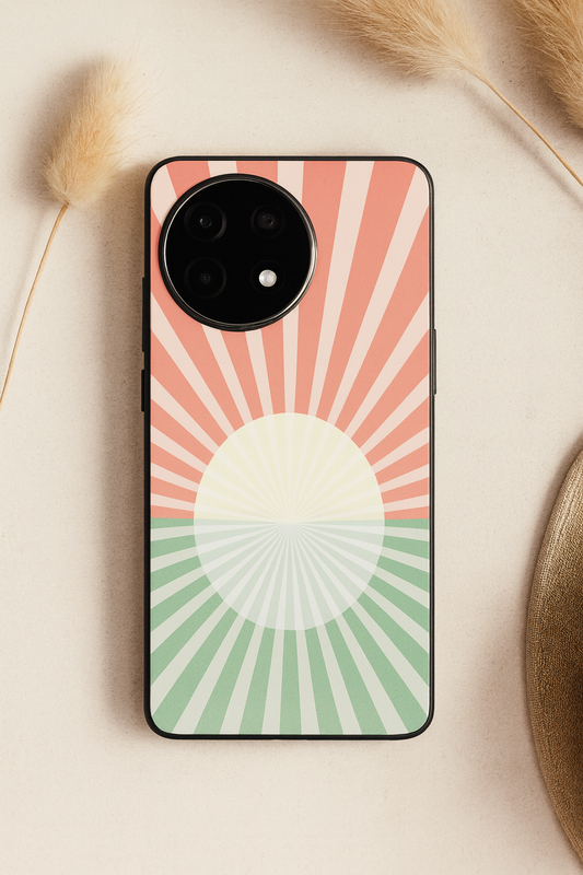 Sunburst Glow Glass Back Cover For One Plus 13, 12, 11, 10, Nord Series
