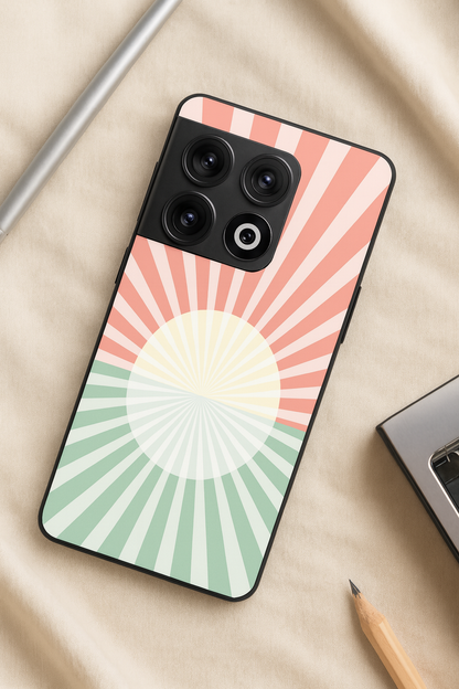 Sunburst Glow Glass Back Cover For One Plus 13, 12, 11, 10, Nord Series