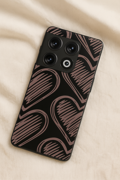 Heartline Glass Back Cover For One Plus 13, 12, 11, 10, Nord Series