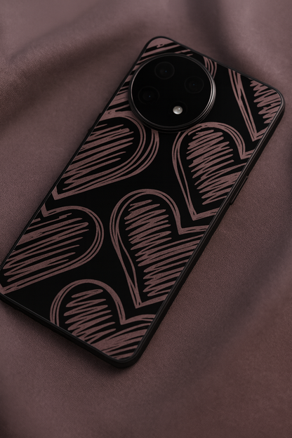 Heartline Glass Back Cover For One Plus 13, 12, 11, 10, Nord Series