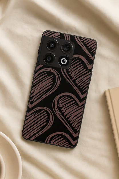 Heartline Glass Back Cover For One Plus 13, 12, 11, 10, Nord Series