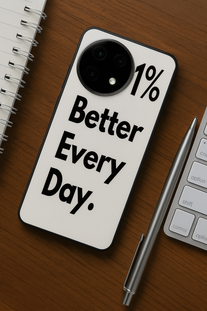 Better Every Day Premium Glass Back Cover For One Plus 13, 12, 11, 10, Nord Series