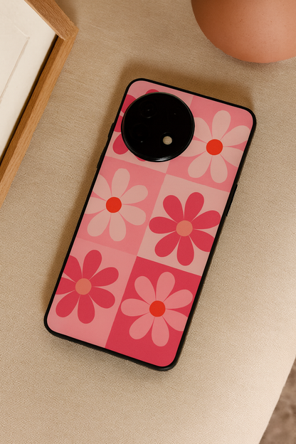Floral Funk Glass Back Cover For One Plus 13, 12, 11, 10, Nord Series