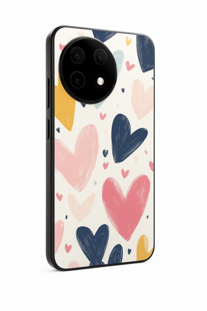 Painted Love Glass Back Cover For One Plus 13, 12, 11, 10, Nord Series