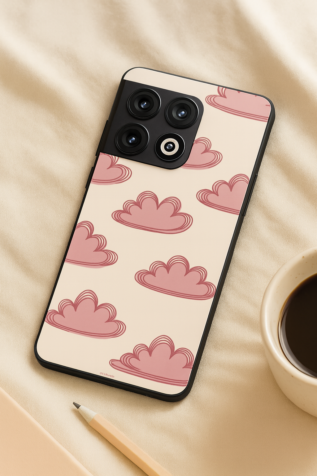 Pink Skies Glass Back Cover For One Plus 13, 12, 11, 10, Nord Series