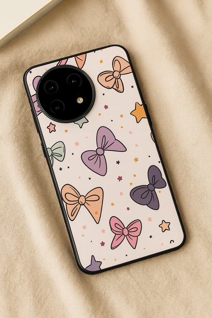 Bow Babe Premium Glass Back Cover For One Plus 13, 12, 11, 10, Nord Series