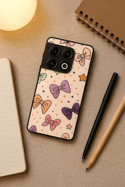 Bow Babe Premium Glass Back Cover For One Plus 13, 12, 11, 10, Nord Series