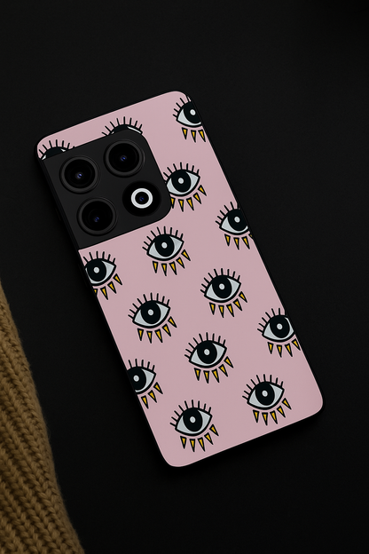 Boho Evil Eye Premium Glass Back Cover For One Plus 13, 12, 11, 10, Nord Series