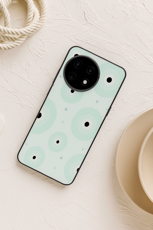 Mint Aura Premium Glass Back Cover For One Plus 13, 12, 11, 10, Nord Series