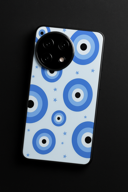 Blue Orbit Premium Glass Back Cover For One Plus 13, 12, 11, 10, Nord Series