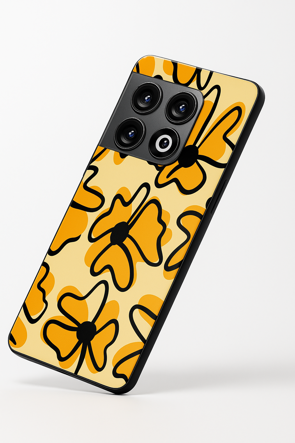 Crayon Petals Premium Glass Back Cover For One Plus 13, 12, 11, 10, Nord Series