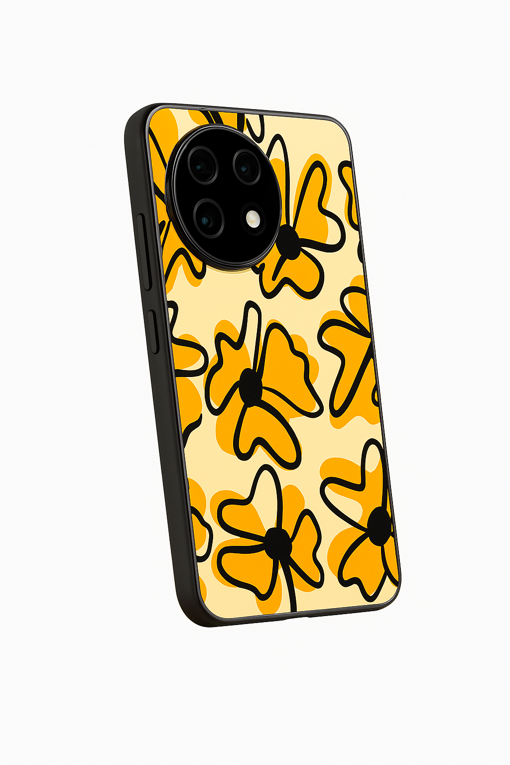 Crayon Petals Premium Glass Back Cover For One Plus 13, 12, 11, 10, Nord Series