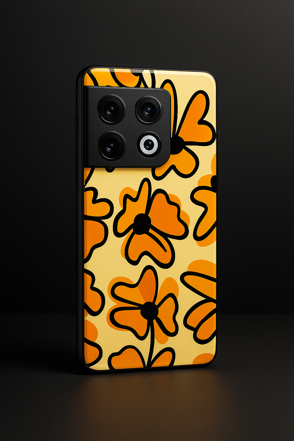 Crayon Petals Premium Glass Back Cover For One Plus 13, 12, 11, 10, Nord Series