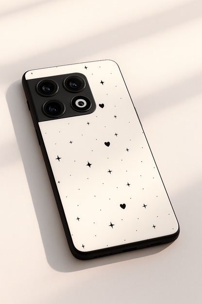 Minimal LOVE Premium Glass Back Cover For One Plus 13, 12, 11, 10, Nord Series