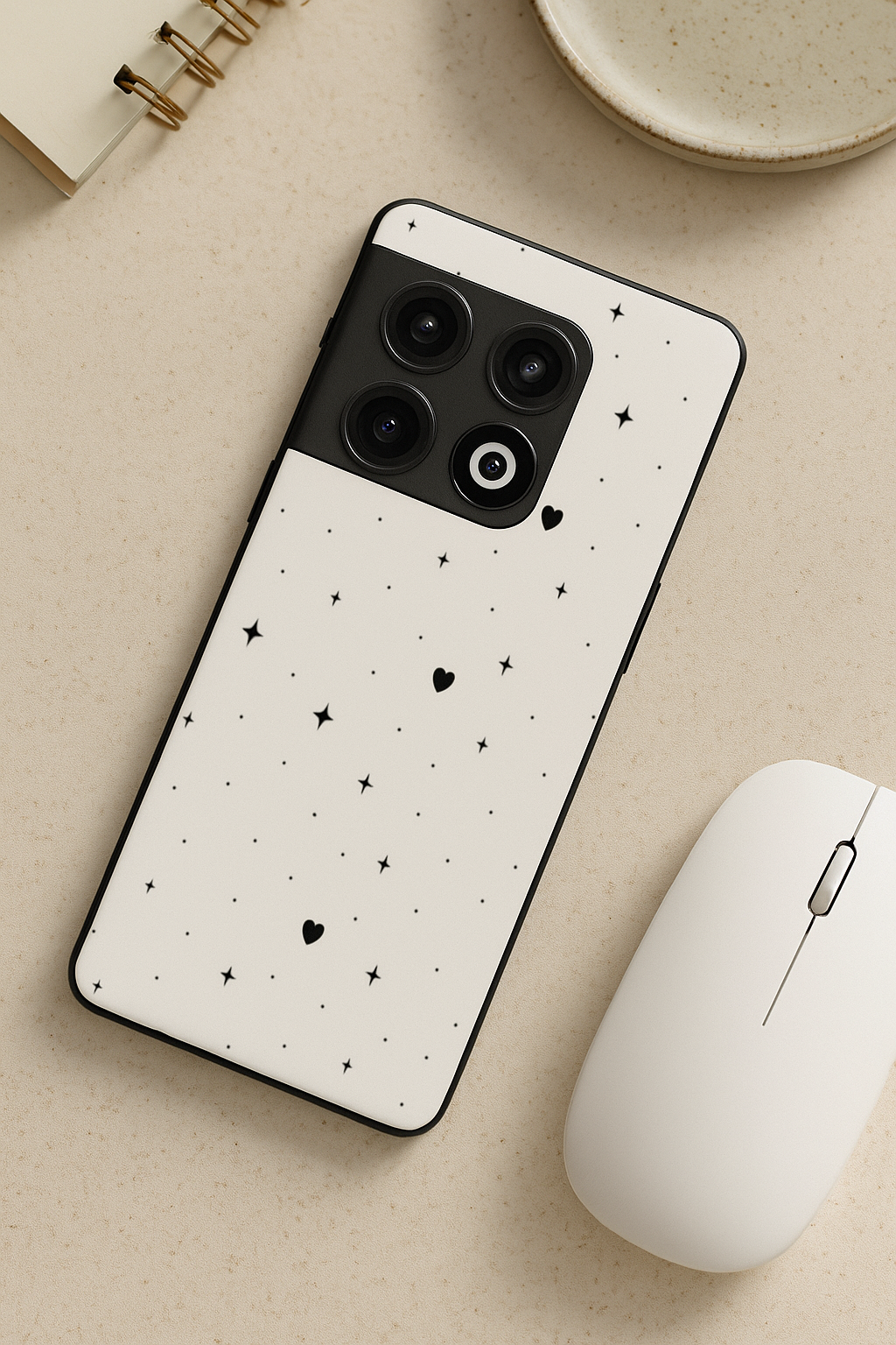 Minimal LOVE Premium Glass Back Cover For One Plus 13, 12, 11, 10, Nord Series