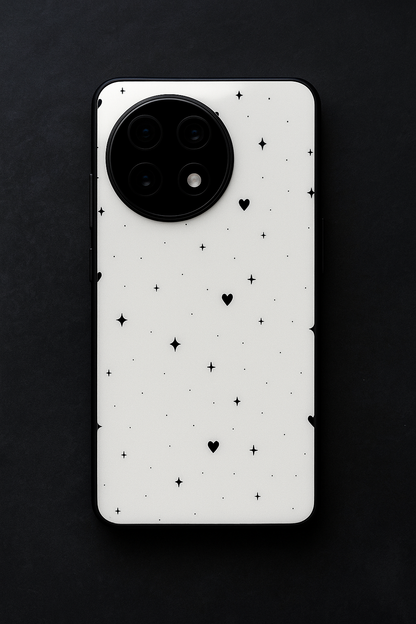 Minimal LOVE Premium Glass Back Cover For One Plus 13, 12, 11, 10, Nord Series