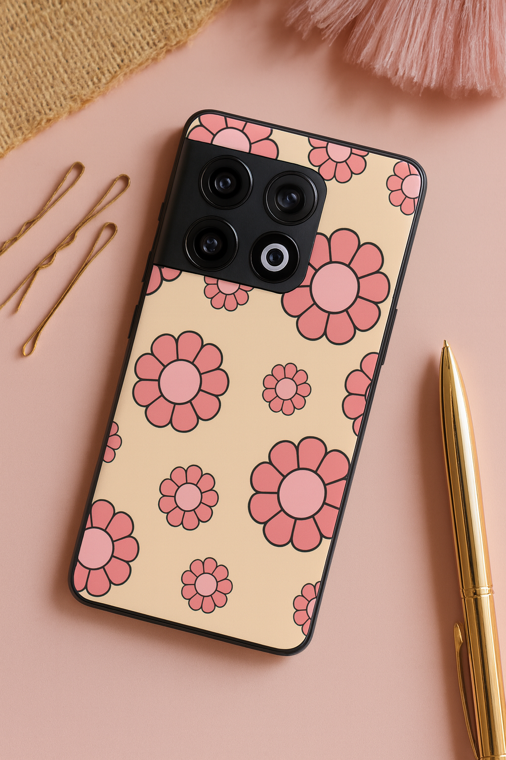 Flowery Freak Glass Back Cover For One Plus 13, 12, 11, 10, Nord Series