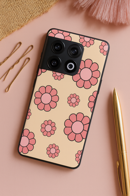 Flowery Freak Glass Back Cover For One Plus 13, 12, 11, 10, Nord Series