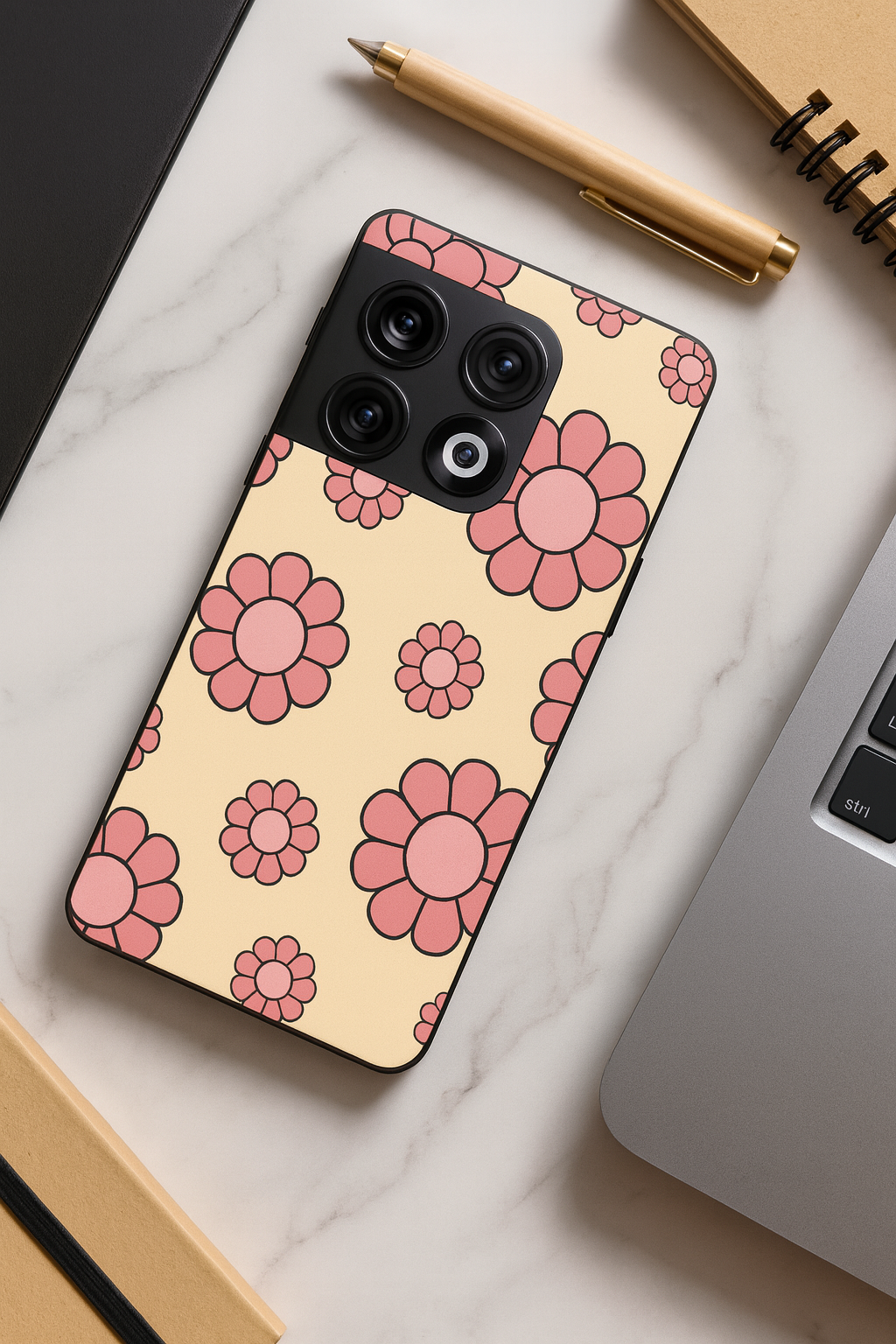 Flowery Freak Glass Back Cover For One Plus 13, 12, 11, 10, Nord Series