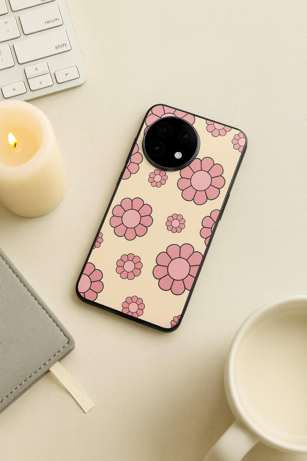Flowery Freak Glass Back Cover For One Plus 13, 12, 11, 10, Nord Series