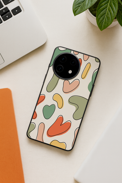 Color Lover Aesthetics Glass Back Cover For One Plus 13, 12, 11, 10, Nord Series