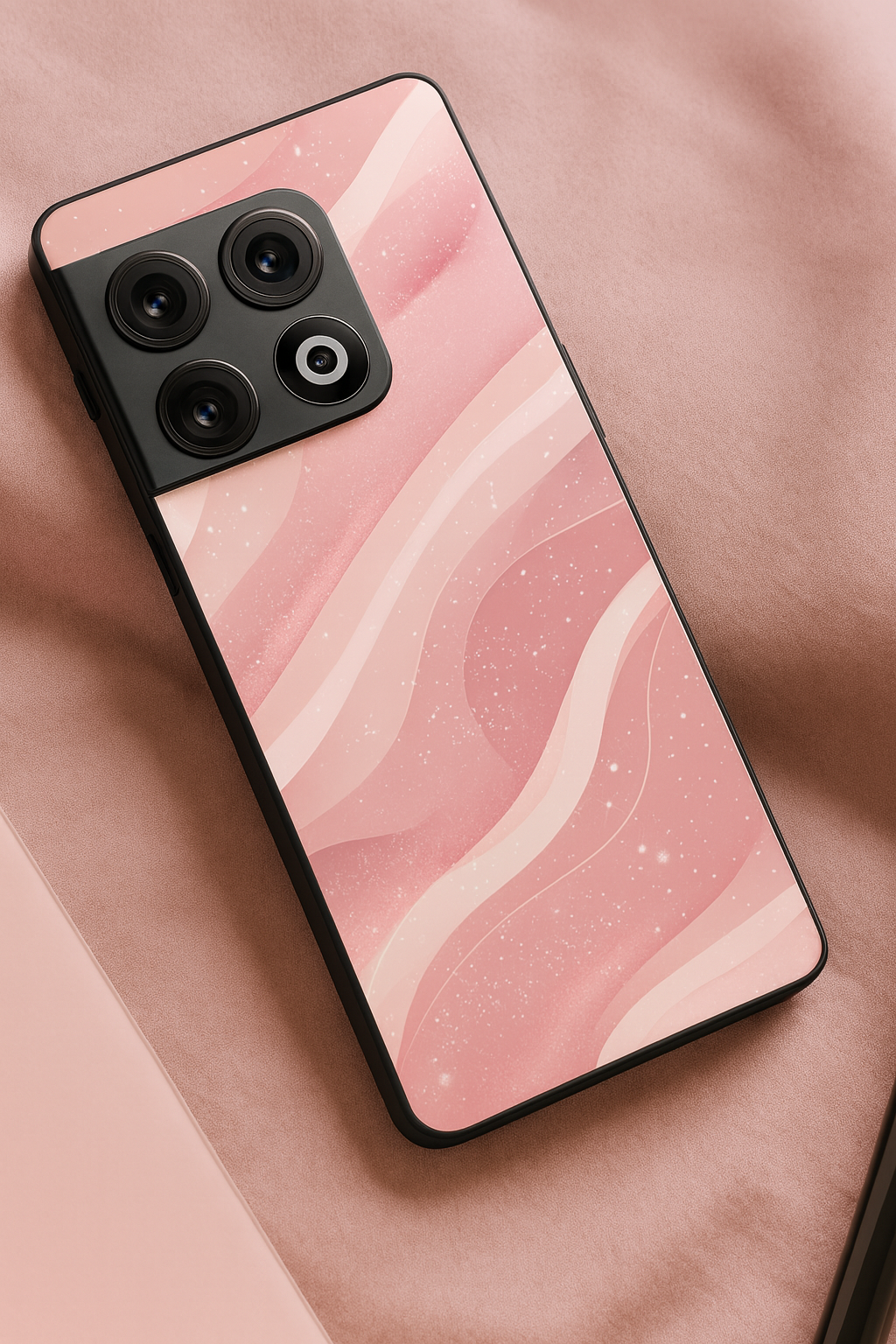 Rose Waves Glass Back Cover For One Plus 13, 12, 11, 10, Nord Series